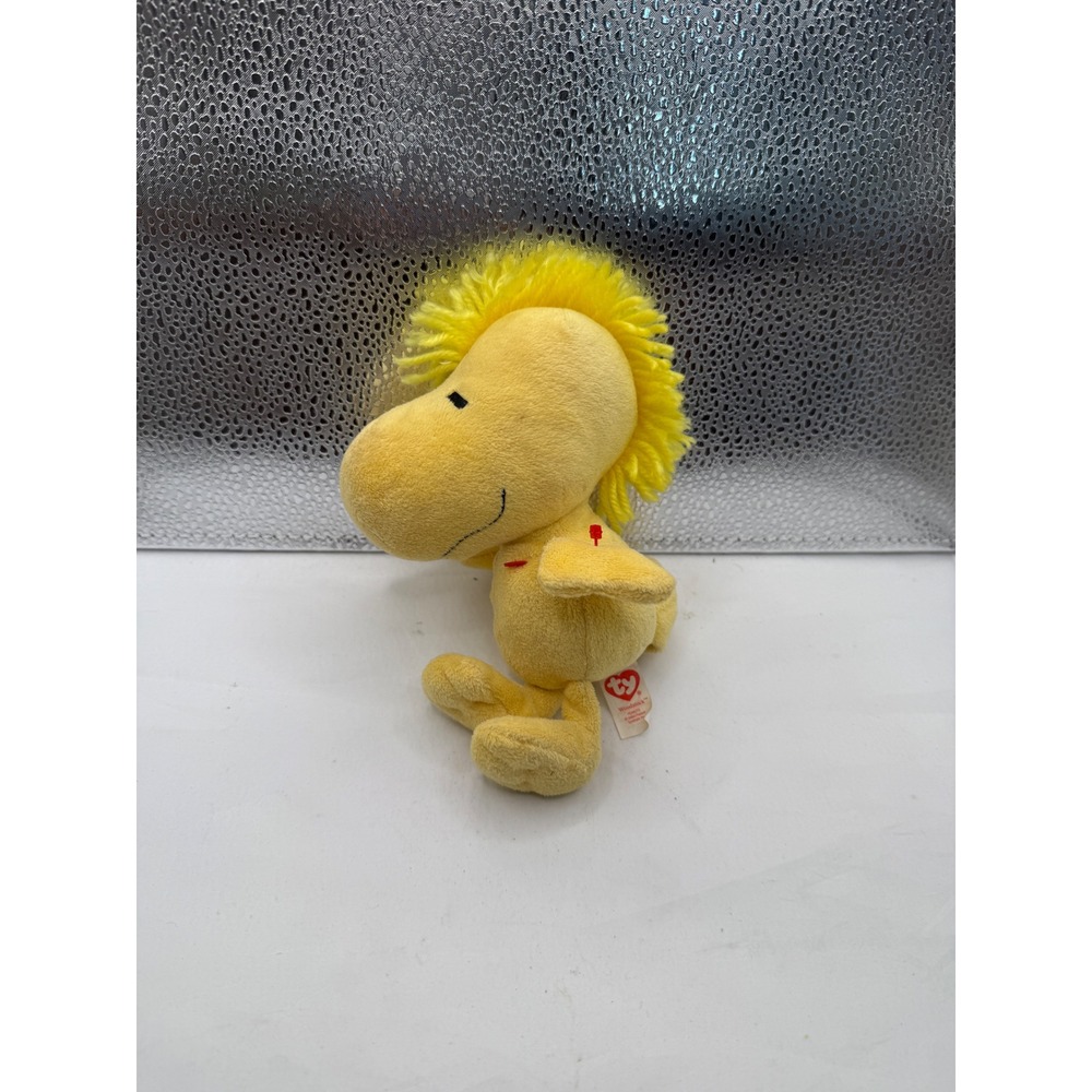 Ty Beanie Baby Woodstock Plush Peanuts Yellow Bird Stuffed Animal Toy